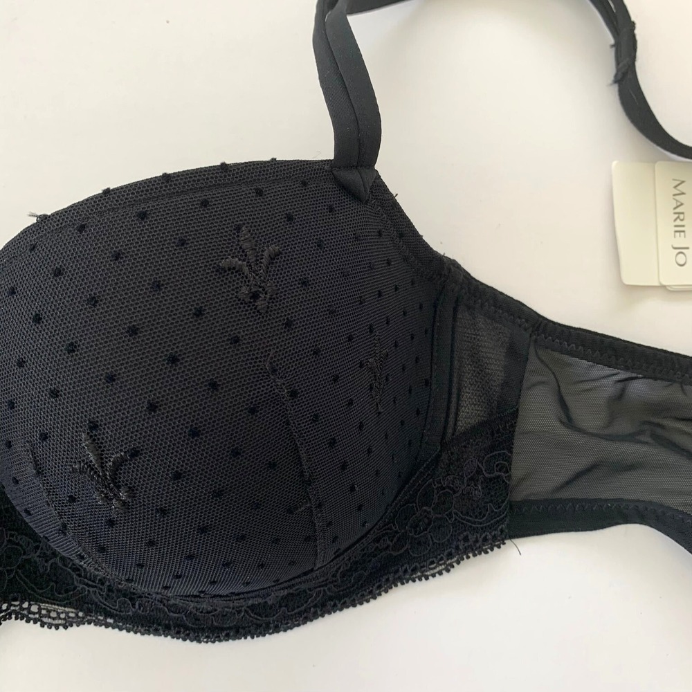 NWT Marie Jo SET Eirin Padded Underwire Balcony Bra 32D Panty Fleur de Lis Lace - Picture 8 of 16
